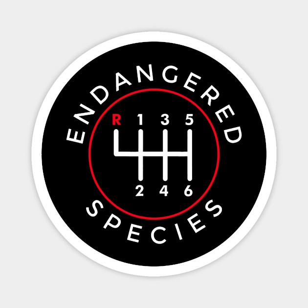 Endangered Species Manual Gearbox Stick Shift 6 Speed Magnet by Aleem James